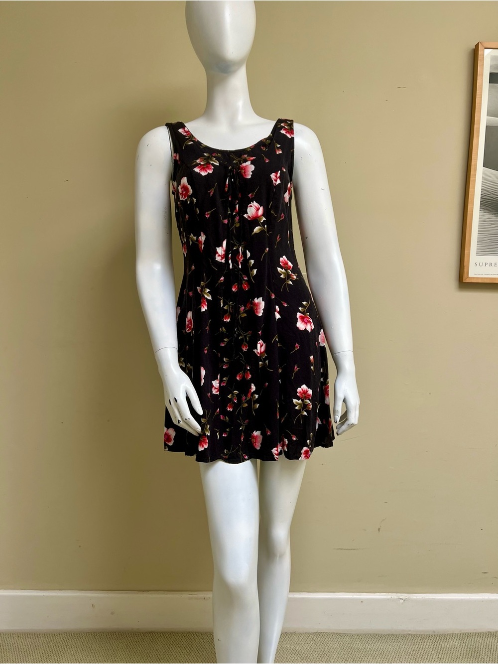 Vintage Front Tie Mini Dress